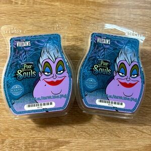 Scentsy Set of 2 Disney Villain Ursula Poor Unfortunate Souls Fragrance Wax Bars
